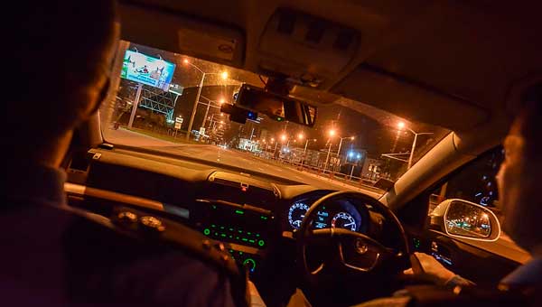 Ошибки при езде ночью